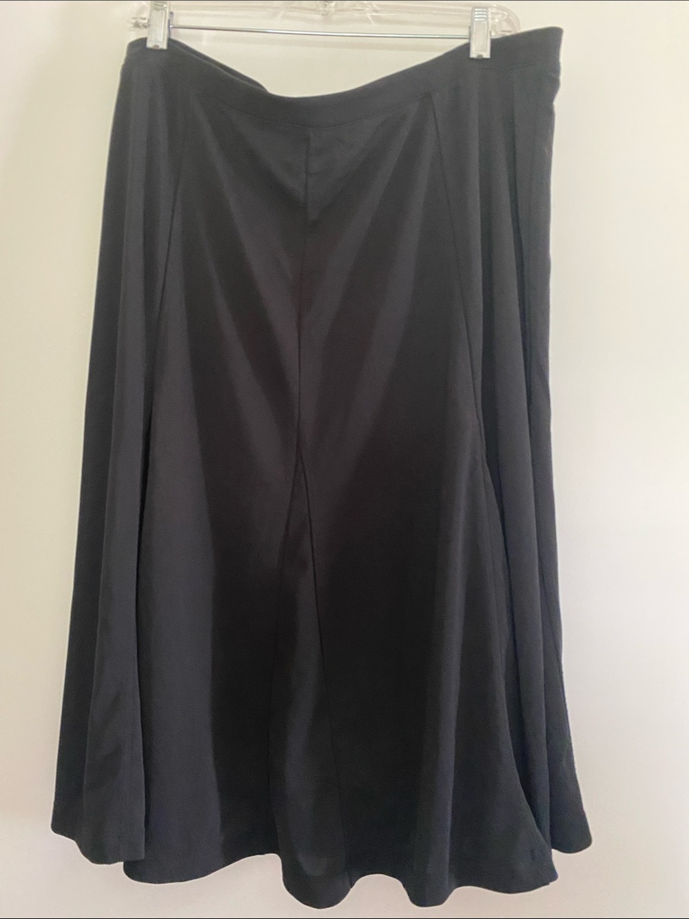 Avenue Black A-Line Skirt with Flowing Panels